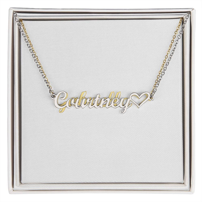 Engraved Love: Personalized Heart Name Necklace - Craft Your Signature Style