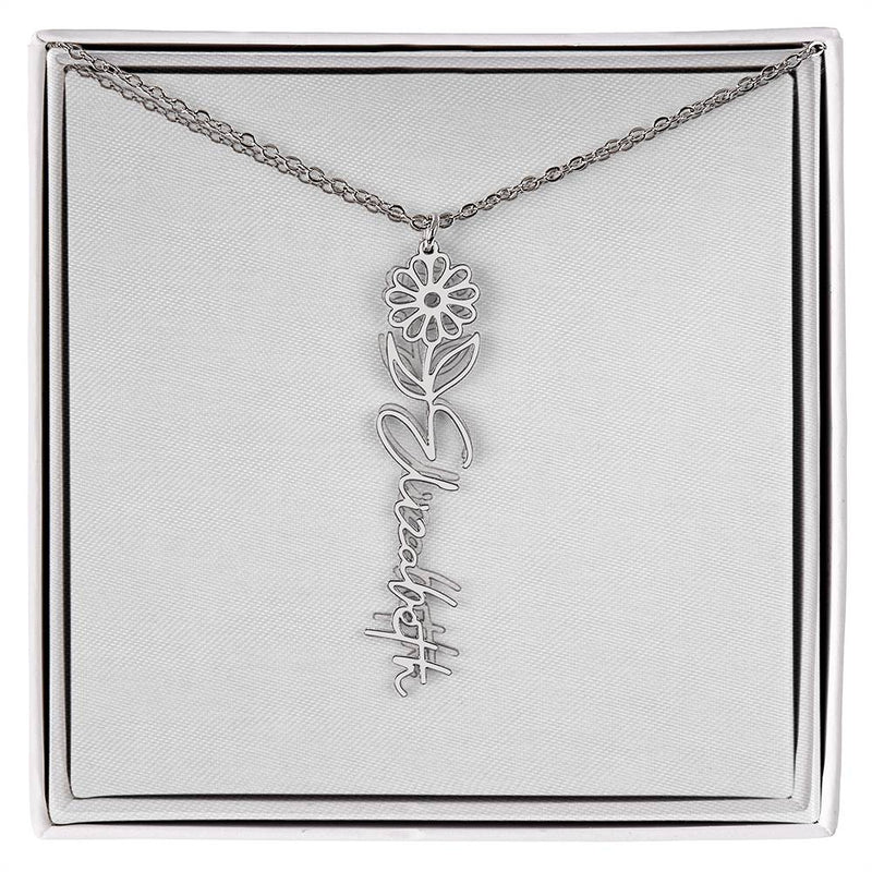 Cherish Elegance: Personalized Rose Signature Necklace – A Timeless Treasure