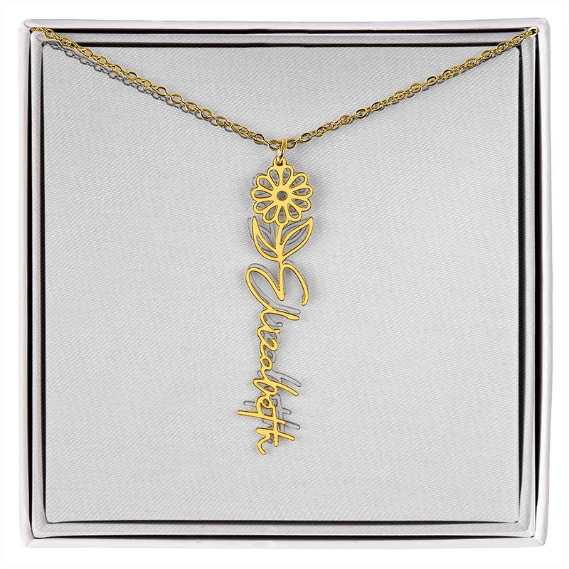 Cherish Elegance: Personalized Rose Signature Necklace – A Timeless Treasure