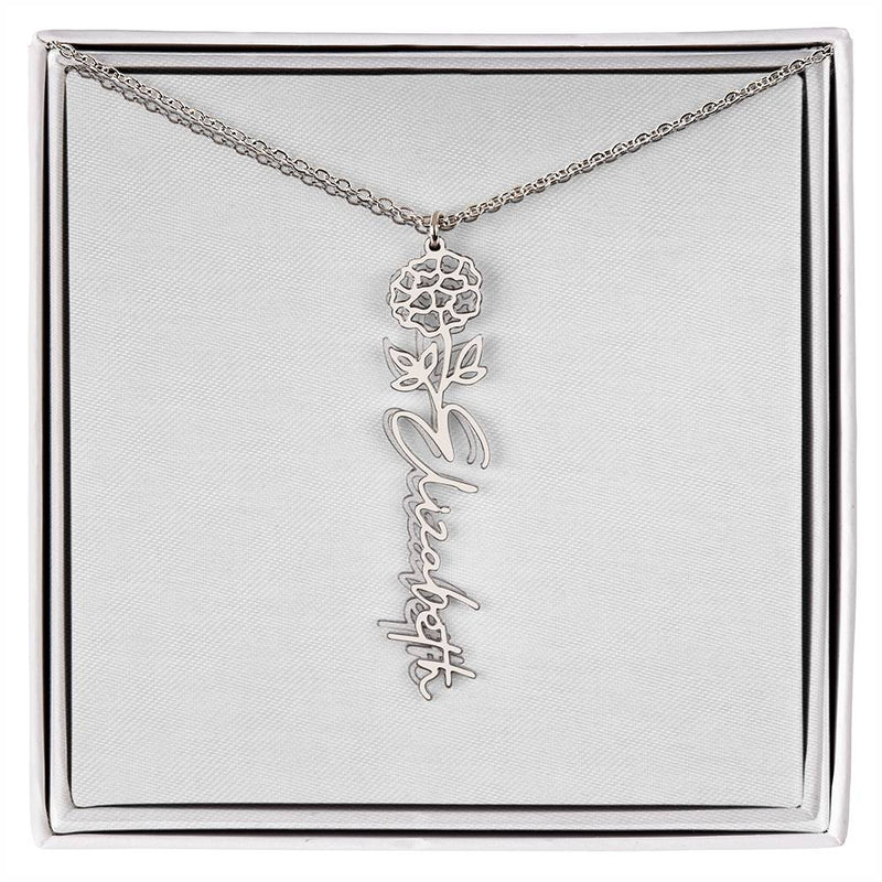 Cherish Elegance: Personalized Rose Signature Necklace – A Timeless Treasure