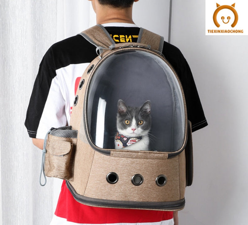 Futuristic Space Capsule Cat Backpack: Comfort Meets Style for Your Pet's Adventures