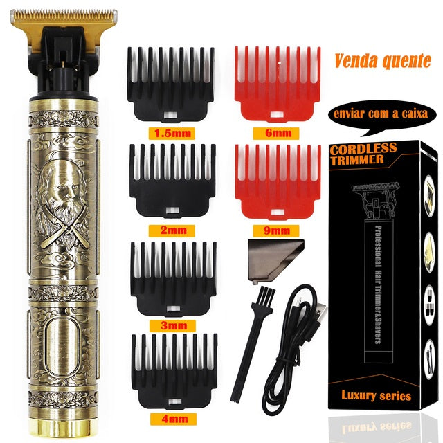 Vintage Style USB Electric Hair Trimmer: Classic Design Meets Modern Convenience