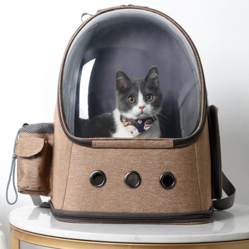 Futuristic Space Capsule Cat Backpack: Comfort Meets Style for Your Pet's Adventures